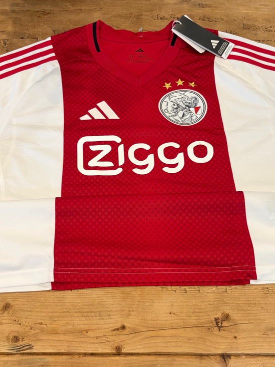 adidas Other - adidas Red and White Ajax Football Jersey with Ziggo Sponsor
